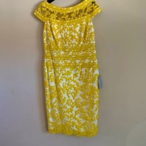 Tadashi Shoji embroidered lace dress💛